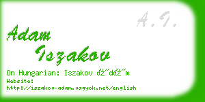 adam iszakov business card